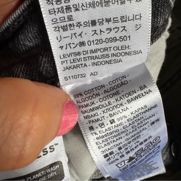 Levi’s jeans premium ribcage straight ankle high rise black button fly 31 - Picture 10 of 15